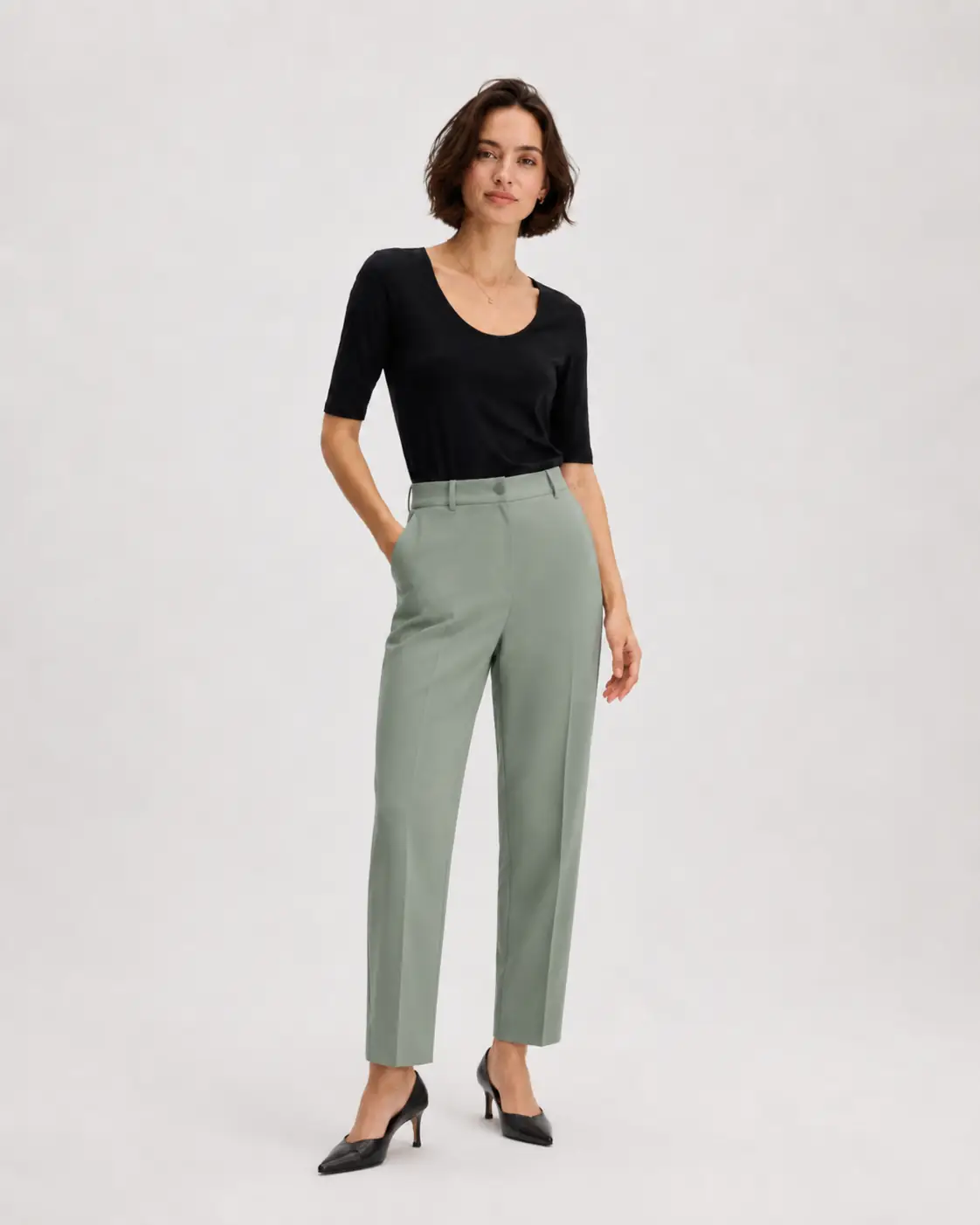 Slim Stretch Scoop Top - Image 1
