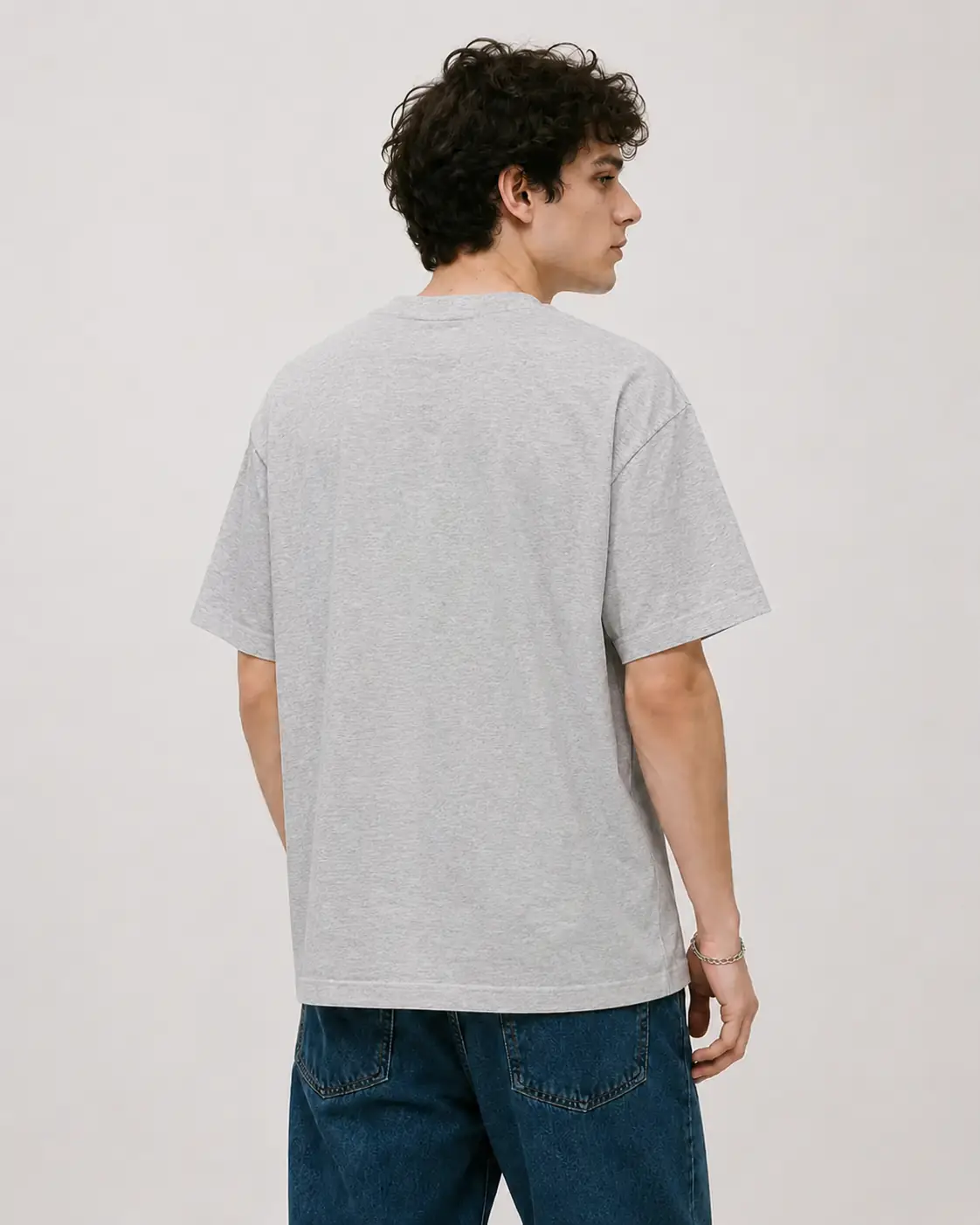 Heavyweight Box Crew3 heather gray